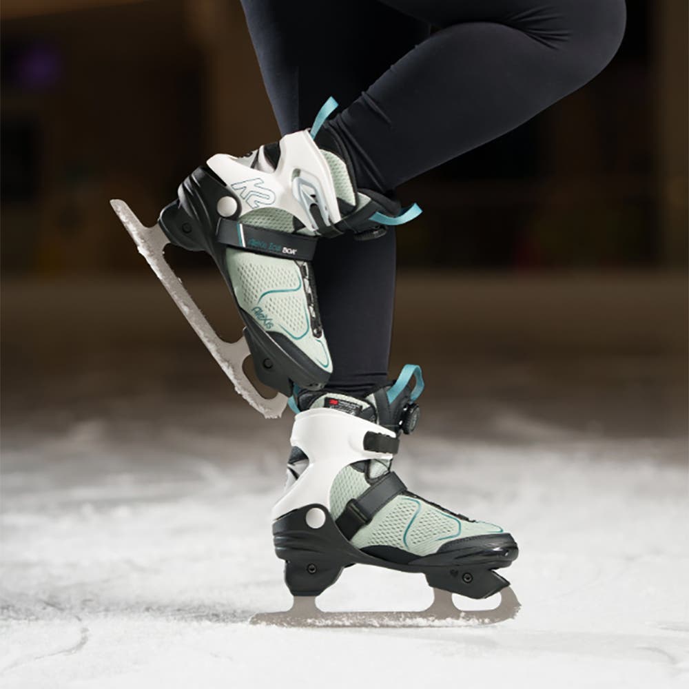 K2 Alexis Ice Boa Womens Figure Blade Ice Skates, Alternate, color, Gray/Blue