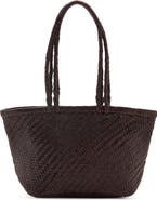 MANGO Braided Leather Shoulder Bag