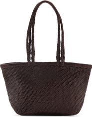 MANGO Braided Leather Shoulder Bag