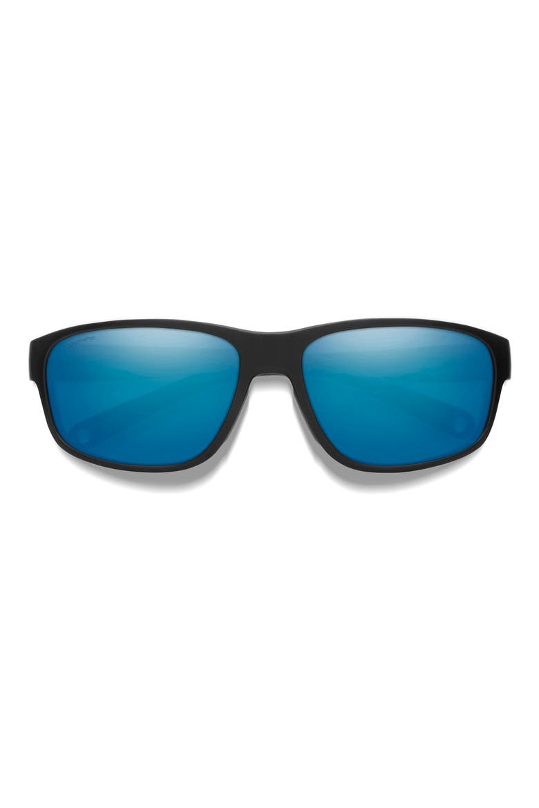 Redding 2 64mm Sunglasses, Main, color, MATTE BLACK / BLUE MIRROR