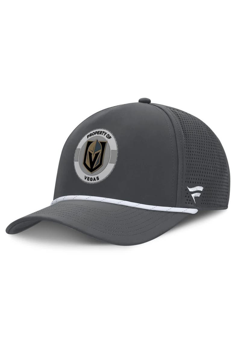 Men's Fanatics Charcoal Vegas Golden Knights Authentic Pro Rink Adjustable Hat, Main, color, Charcoal