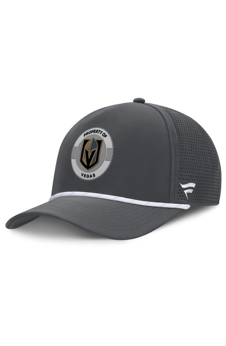 FANATICS Men's Fanatics Charcoal Vegas Golden Knights Authentic Pro Rink Adjustable Hat, Main, color, Charcoal
