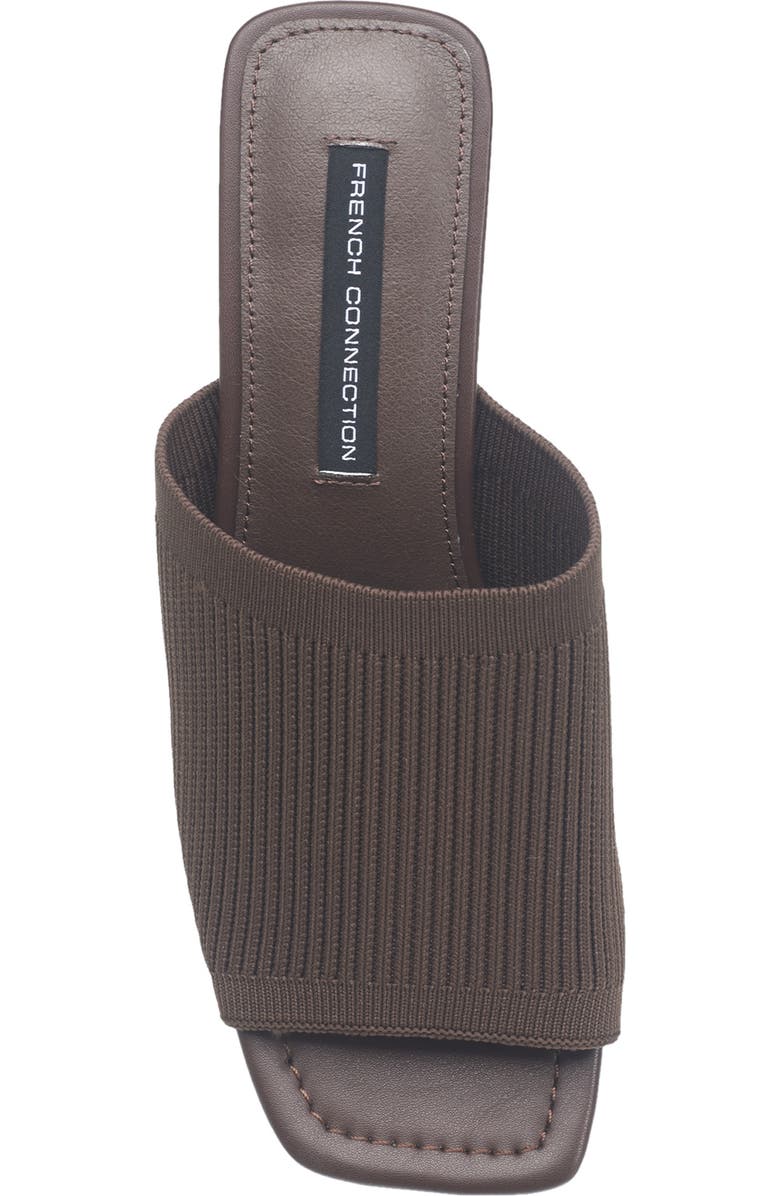 French Connection Styles Knit Stretch Mule, Alternate, color, Chocolate
