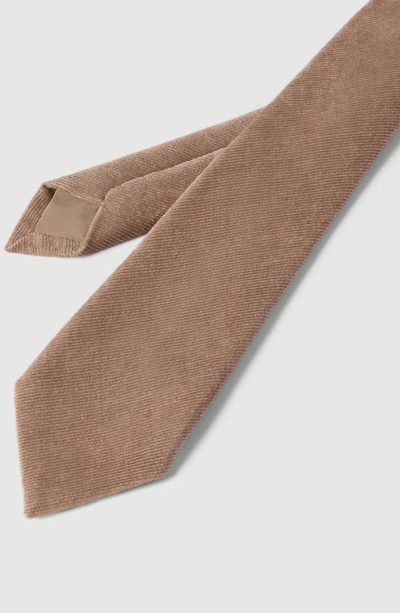 Brunello Cucinelli Fluid corduroy tie, Alternate, color, Espresso