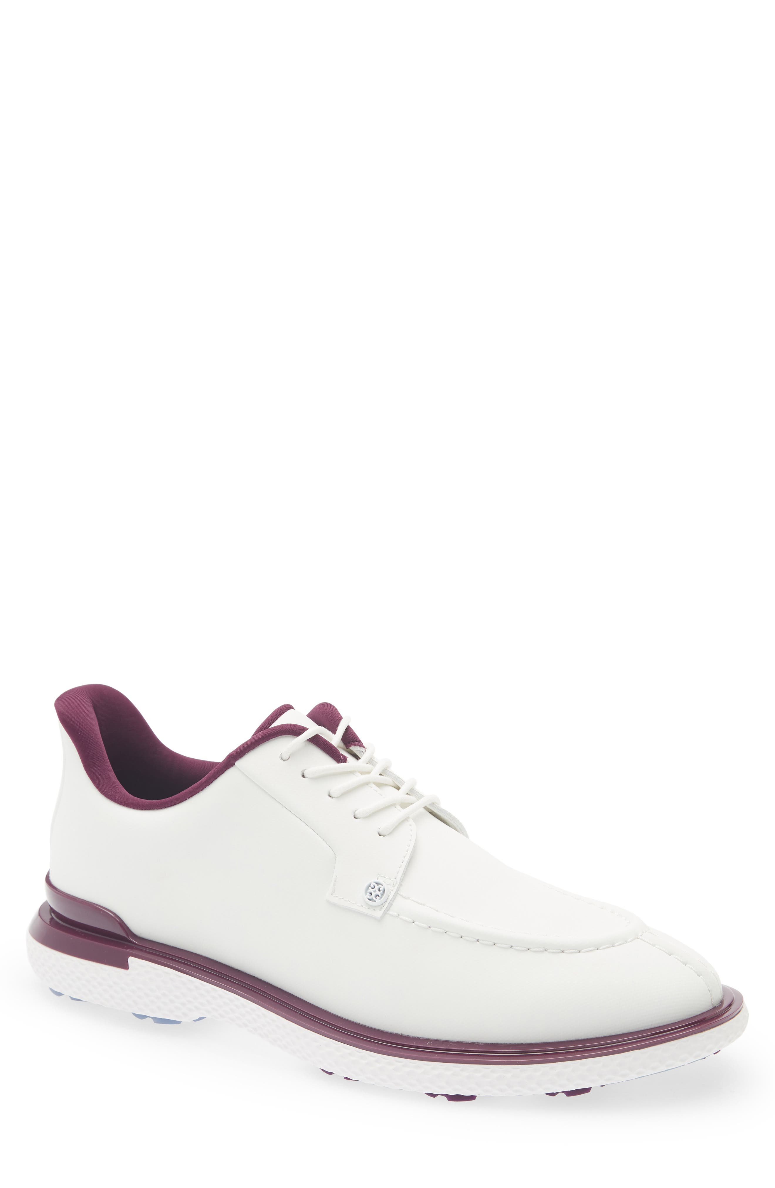 Gallivant2r Split Toe Golf Shoe, Main, color, SNOW / DARK PLUM