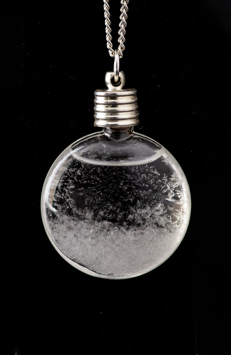 Heebie Jeebies Storm Glass Necklace, Alternate, color, Clear