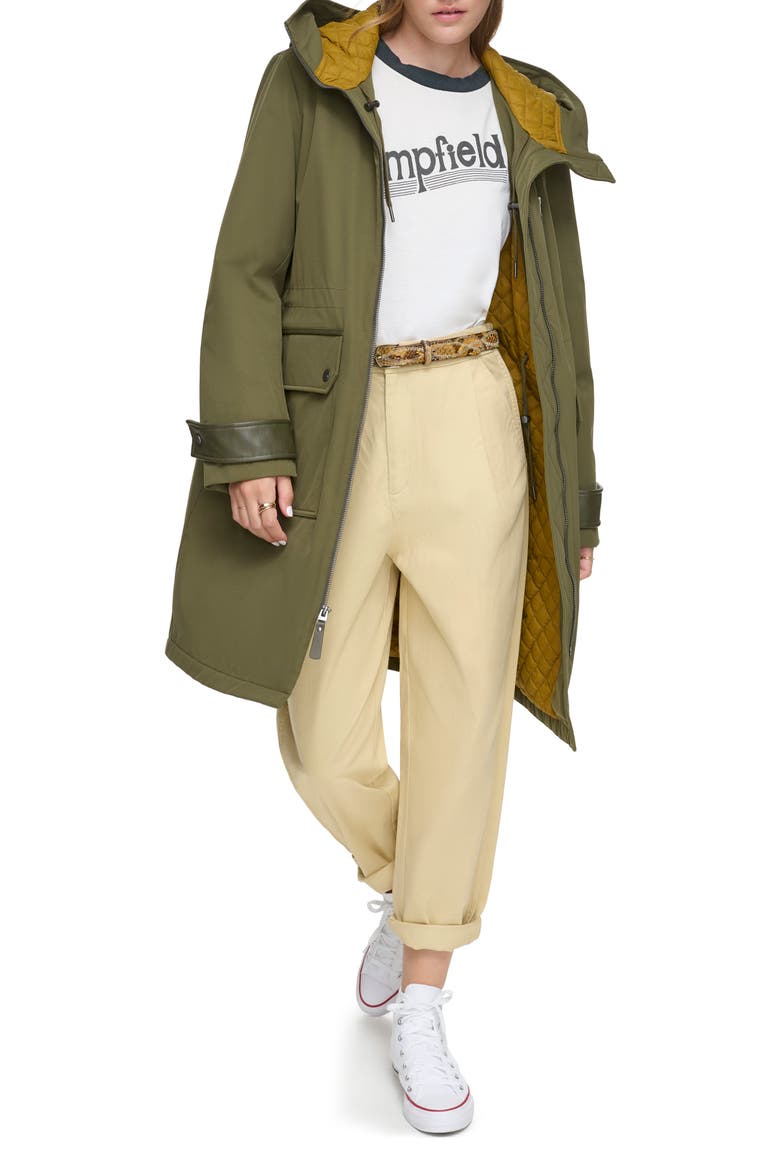 Water Resistant Hooded Jacket, Alternate, color, ARTICHOKE