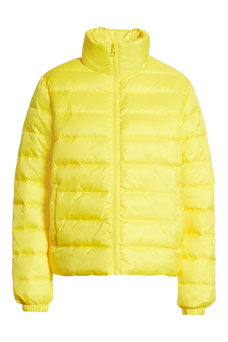 Zip Puffer Coat, Alternate, color, YELLOW BUTTER