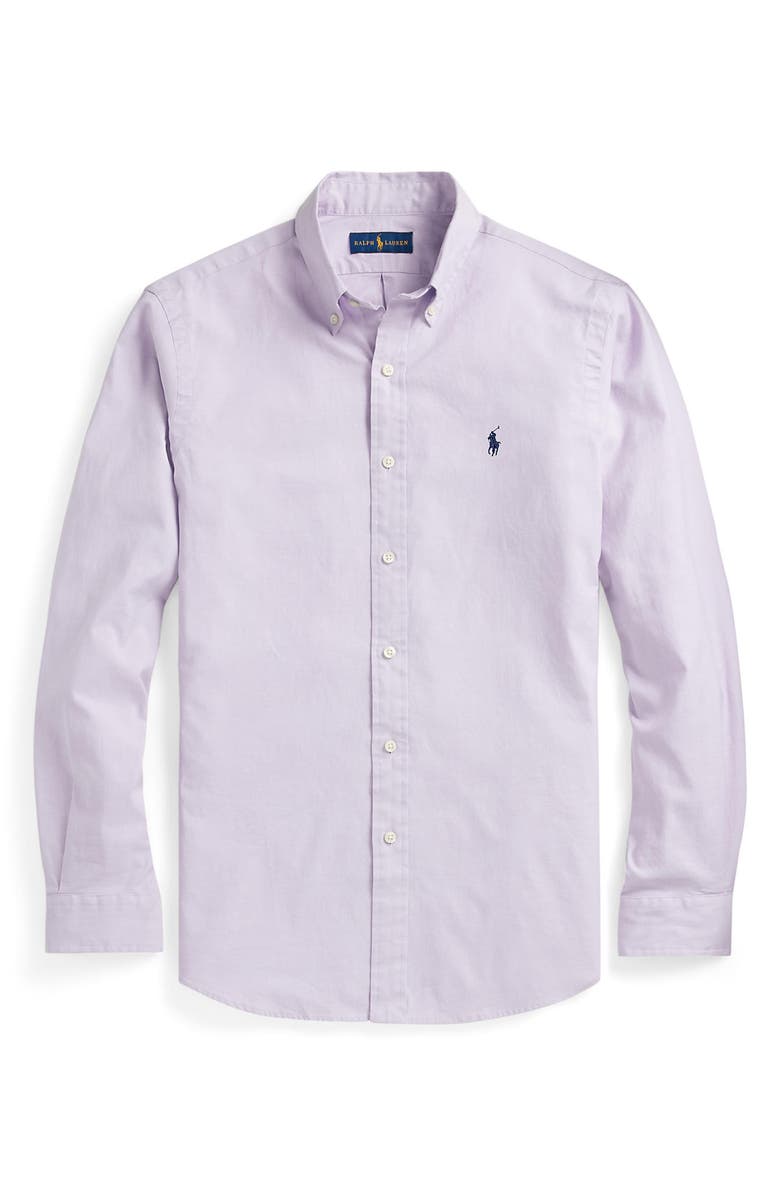 Polo Ralph Lauren Washed Pinpoint Oxford Button-Down Shirt, Alternate, color, 