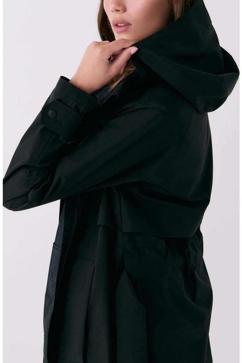 Alizé Rain Trench Coat, Alternate, color, BLACK