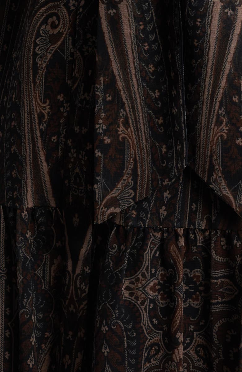 KOBI HALPERIN Verena Paisley Long Sleeve Tiered Dress, Alternate, color,