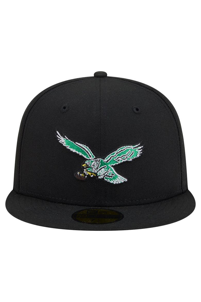 Men's New Era Black Philadelphia Eagles 59FIFTY Fitted Hat, Alternate, color, Black