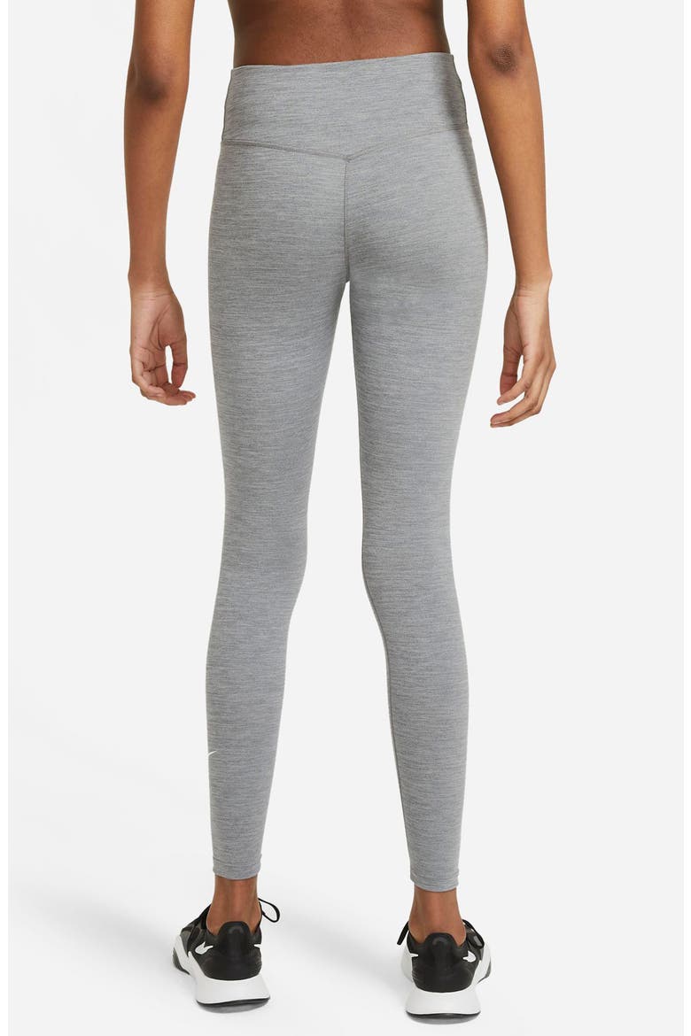 One Dri-FIT Leggings, Alternate, color, IRON GREY/ HEATHER/ WHITE