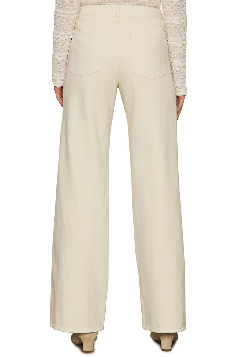 Cadence Shimmer Side Stripe High Waist Jeans, Alternate, color, VANILLA CREME