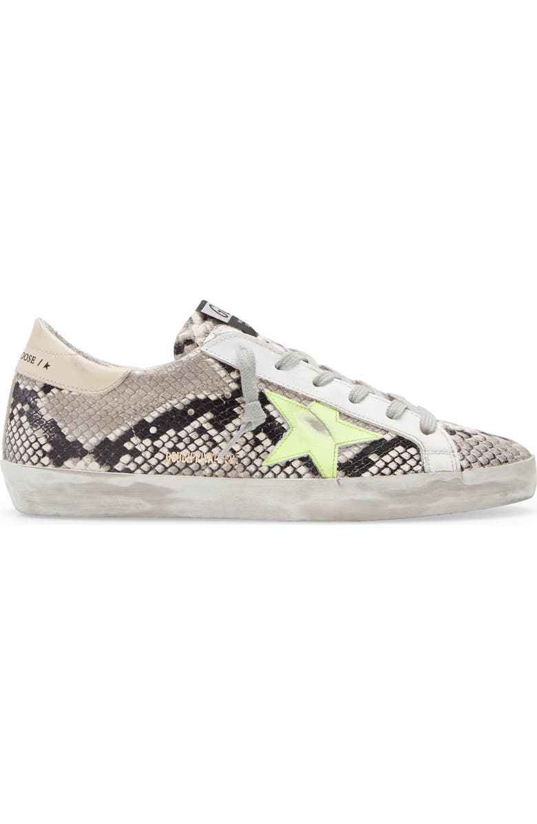 Golden Goose Super-Star Snake Embossed Sneaker, Alternate, color,