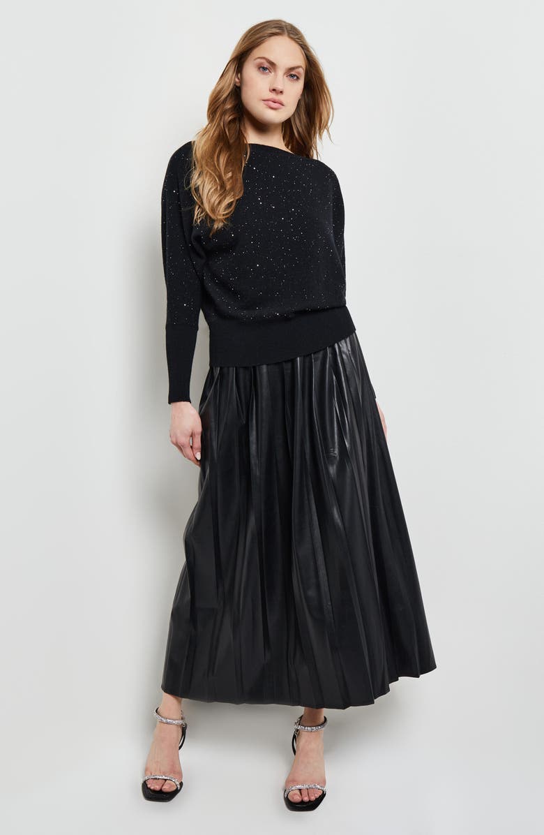 Misook Sequin Cashmere Sweater, Alternate, color, 