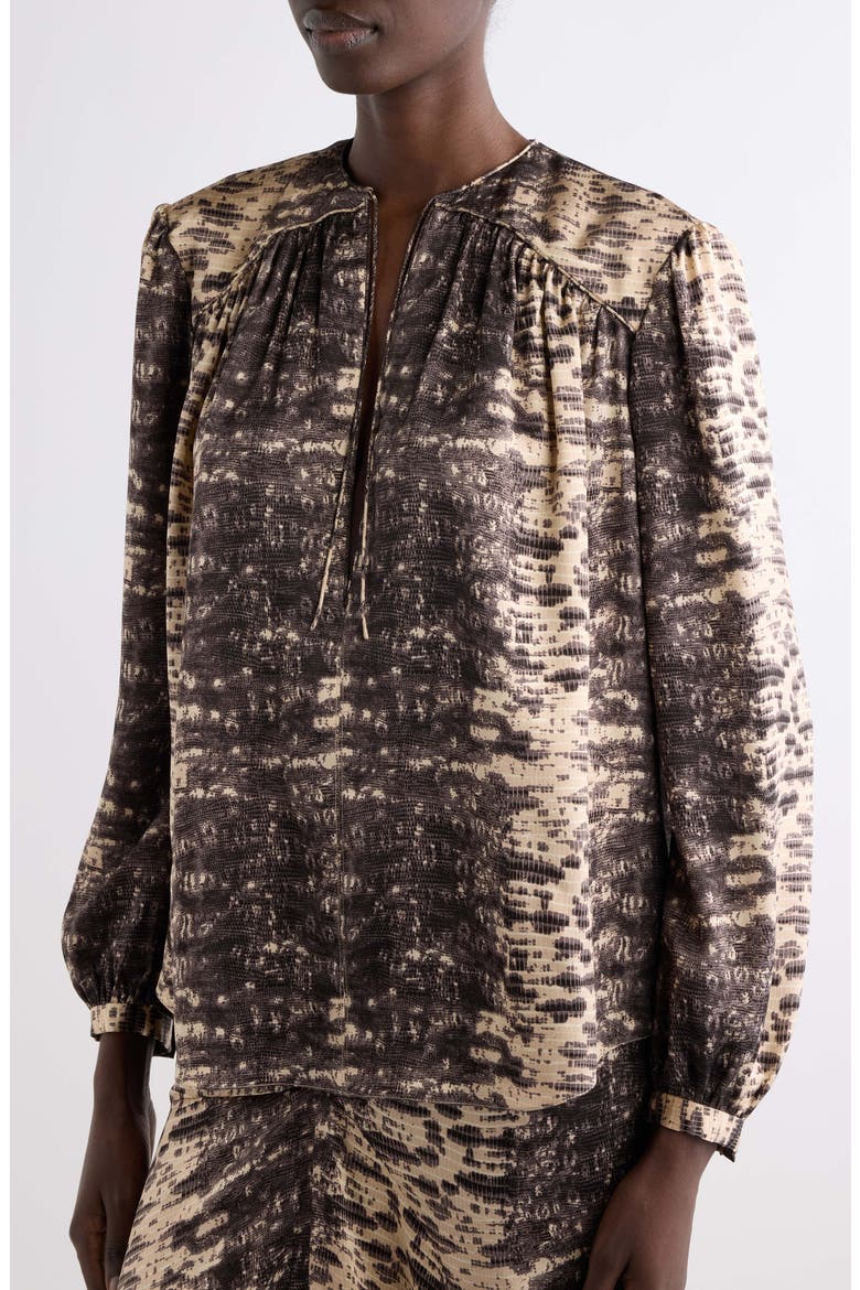 Laraya Silk Top, Alternate, color, BEIGE