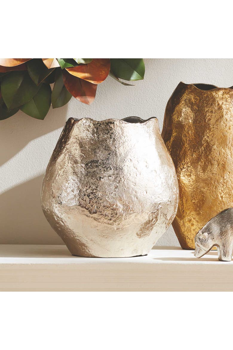 Harlin Short Vase, Alternate, color, Gold