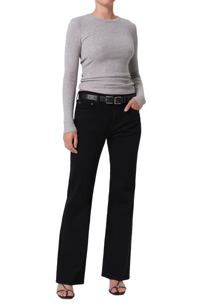 Bina Rib Crewneck Sweater, Alternate, color, HEATHER GREY