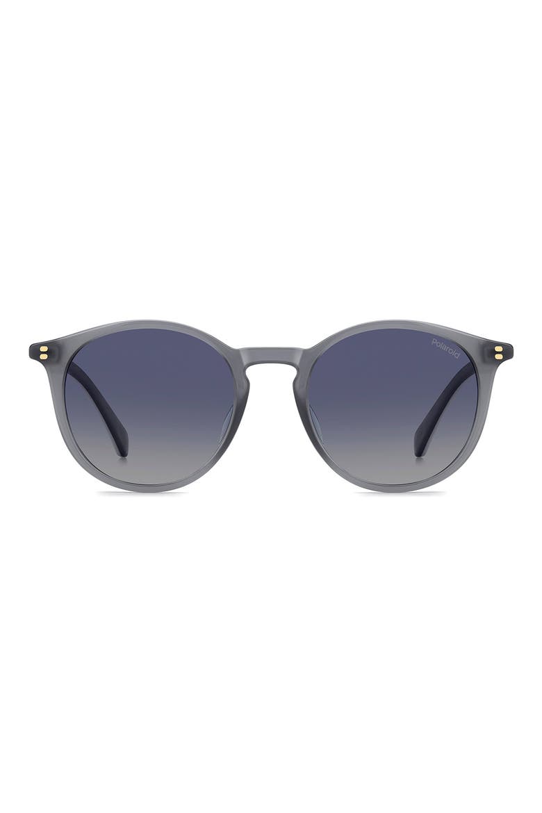 51mm Polarized Phantos Sunglasses, Main, color, SILVER/ BLUE