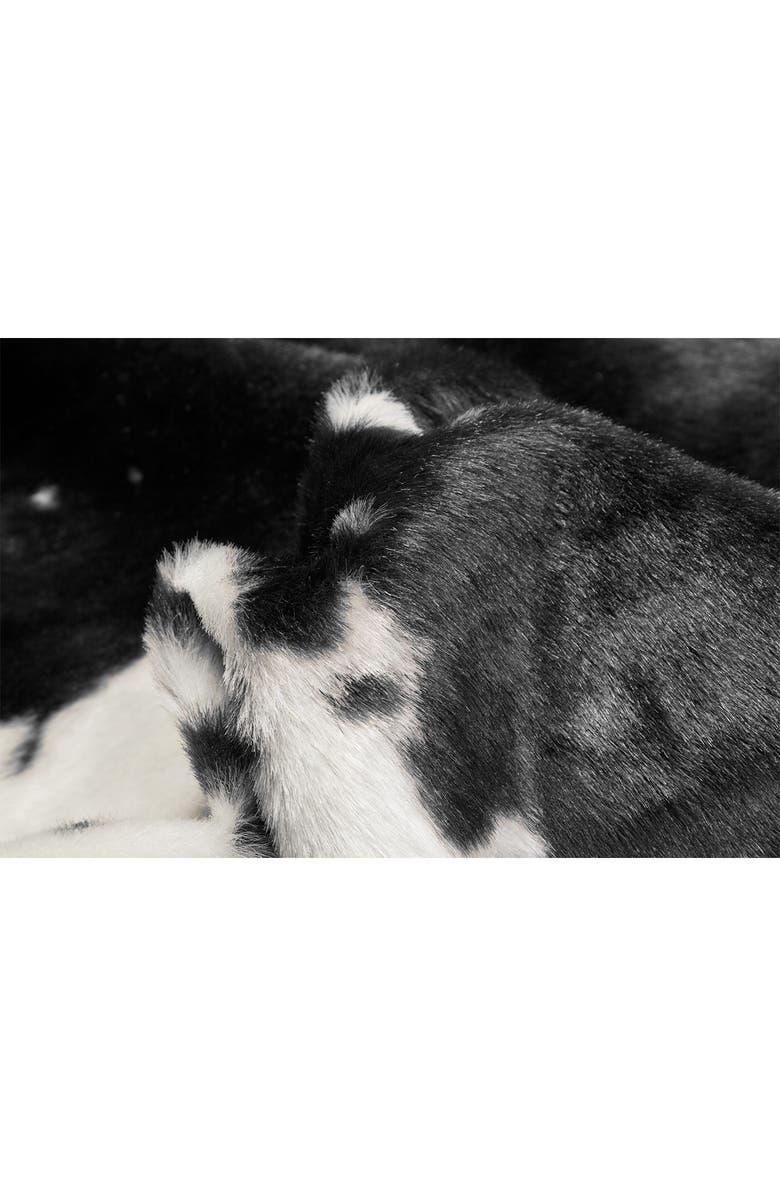 LUXE Faux Hide Area Rug/Throw - Sugarland/Black/White, Alternate, color, 