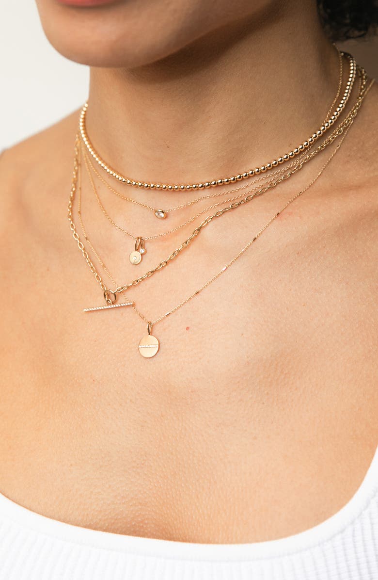 Zoë Chicco Diamond Toggle Pendant Necklace, Alternate, color, 