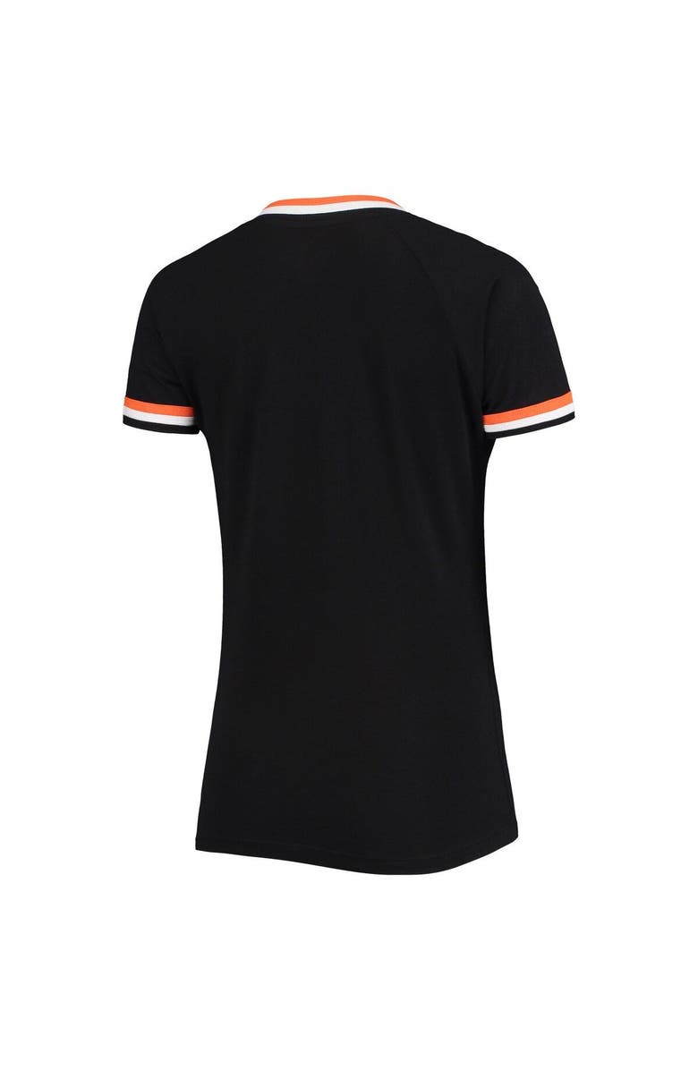 New Era Women's New Era Black San Francisco Giants Team Raglan V-Neck T-Shirt, Alternate, color,