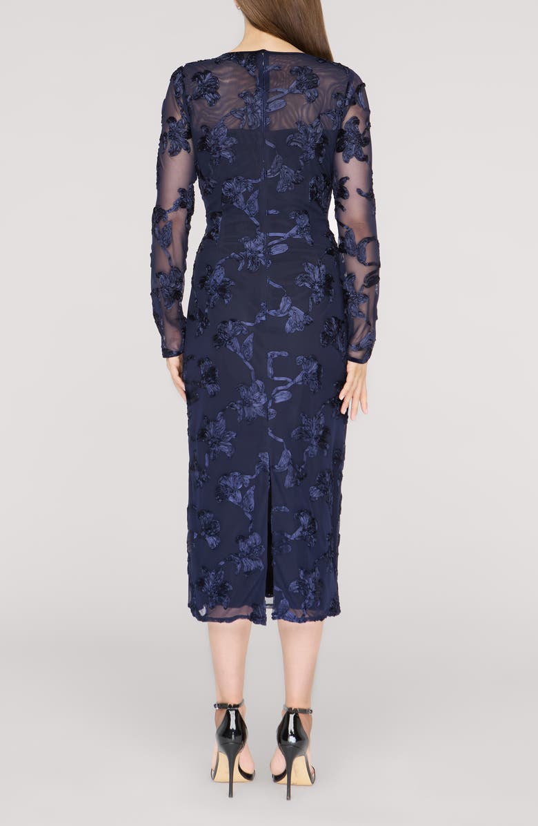 JS Collections Kori Long Sleeve Cocktail Dress, Alternate, color, Deep Navy