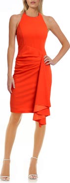 Jewel Badgley Mischka Halter Cocktail Dress