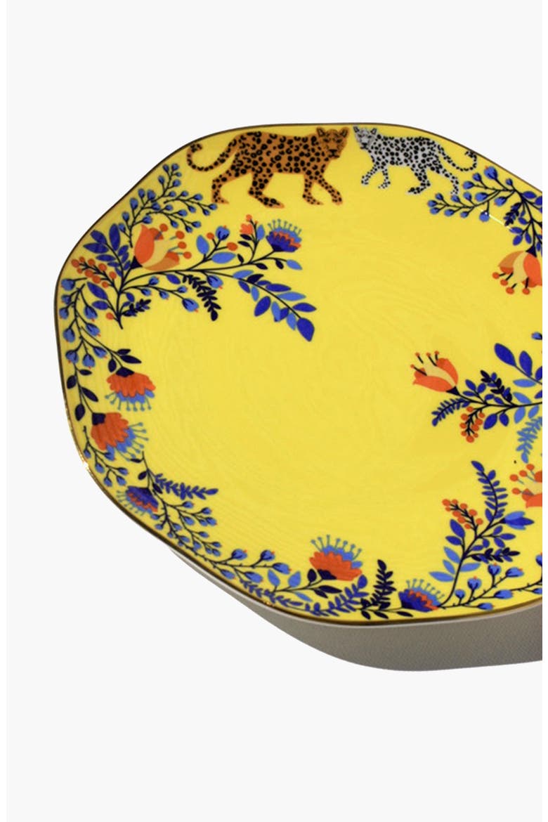Amazon Rainforest Bone China Salad Plate In Yellow, Alternate, color, Yellow