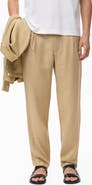 MANGO Pleated Straight Fit Pants