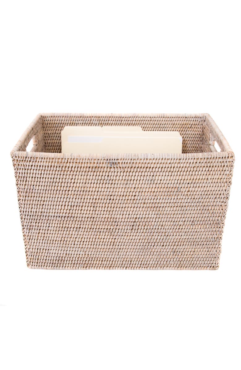 Artifacts Trading Company<sup>™</sup> Artifacts Rattan Storage Box - Legal File, Alternate, color, White Wash