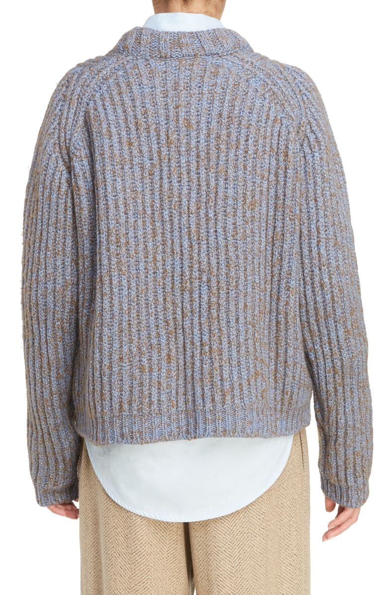 Acne Studios Sandy Mouline Cable Knit Sweater, Alternate, color, 
