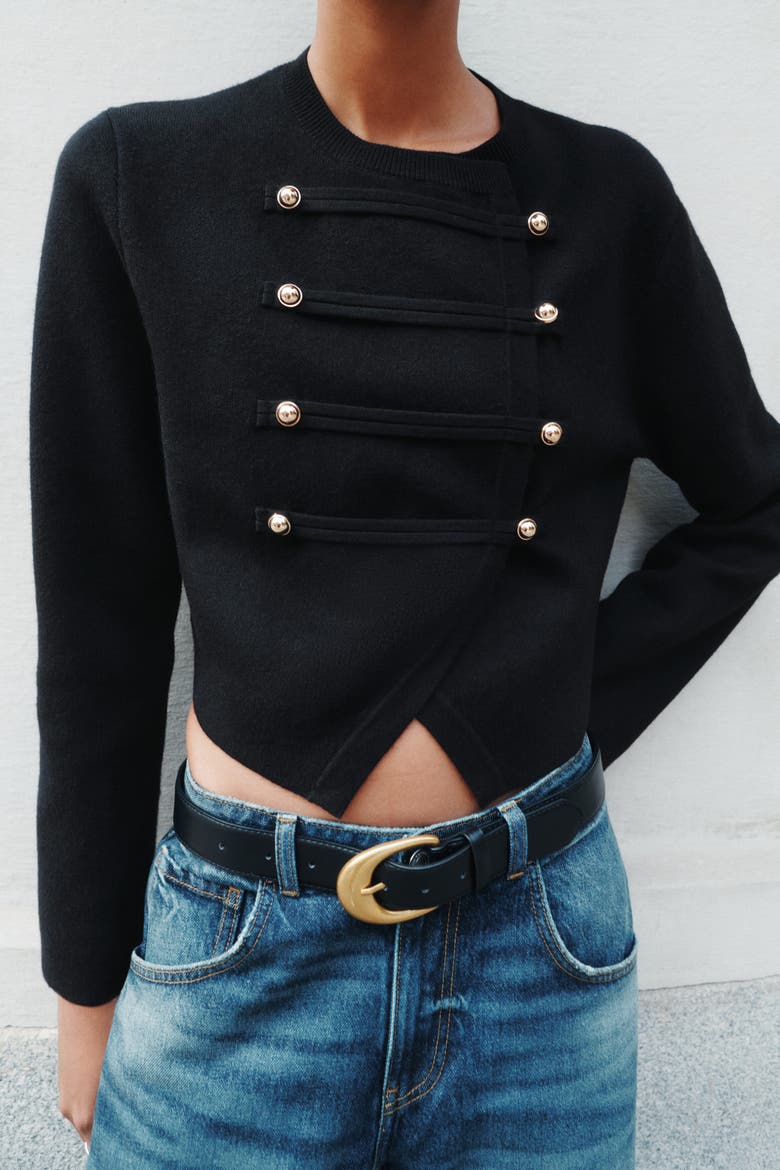 Short Cardigan, Main, color, Black