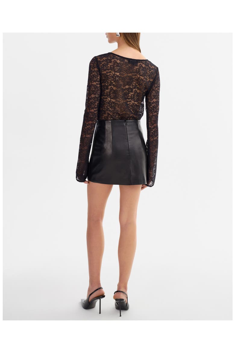 Diana | Leather Mini Skirt, Alternate, color, Black
