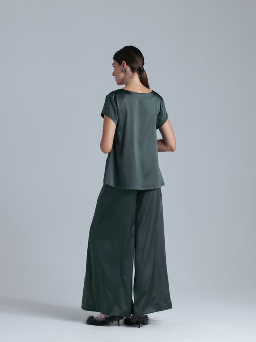 Alas Silk Short Sleeve Shirt In Gray