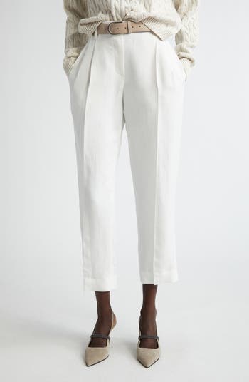 【関税&送料込】Brunello Cucinelli Viscose And Linen Trouser Brunello Cucinelli Relaxed Viscose & Linen Twill Pants
