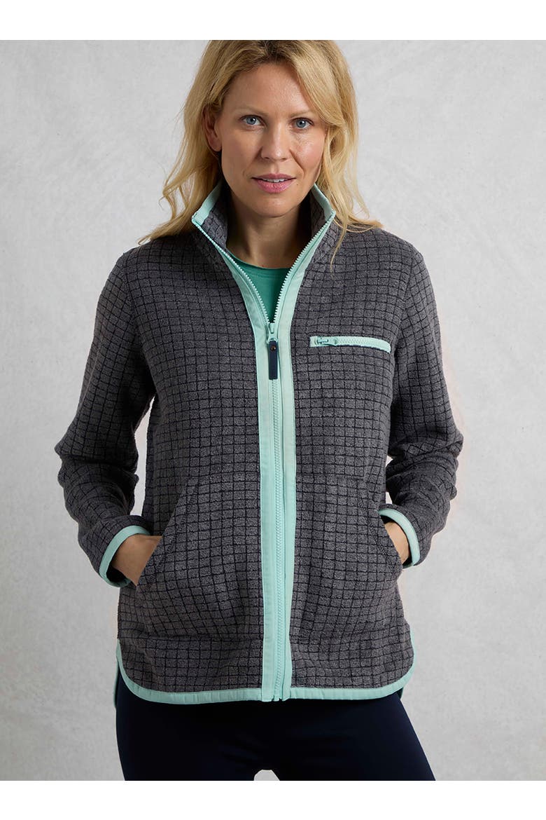 Tilly 1/4 Zip Grid Fleece, Main, color, Navy