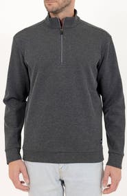 PINO BY PINOPORTE Casual Quarter Zip Pullover Sweater