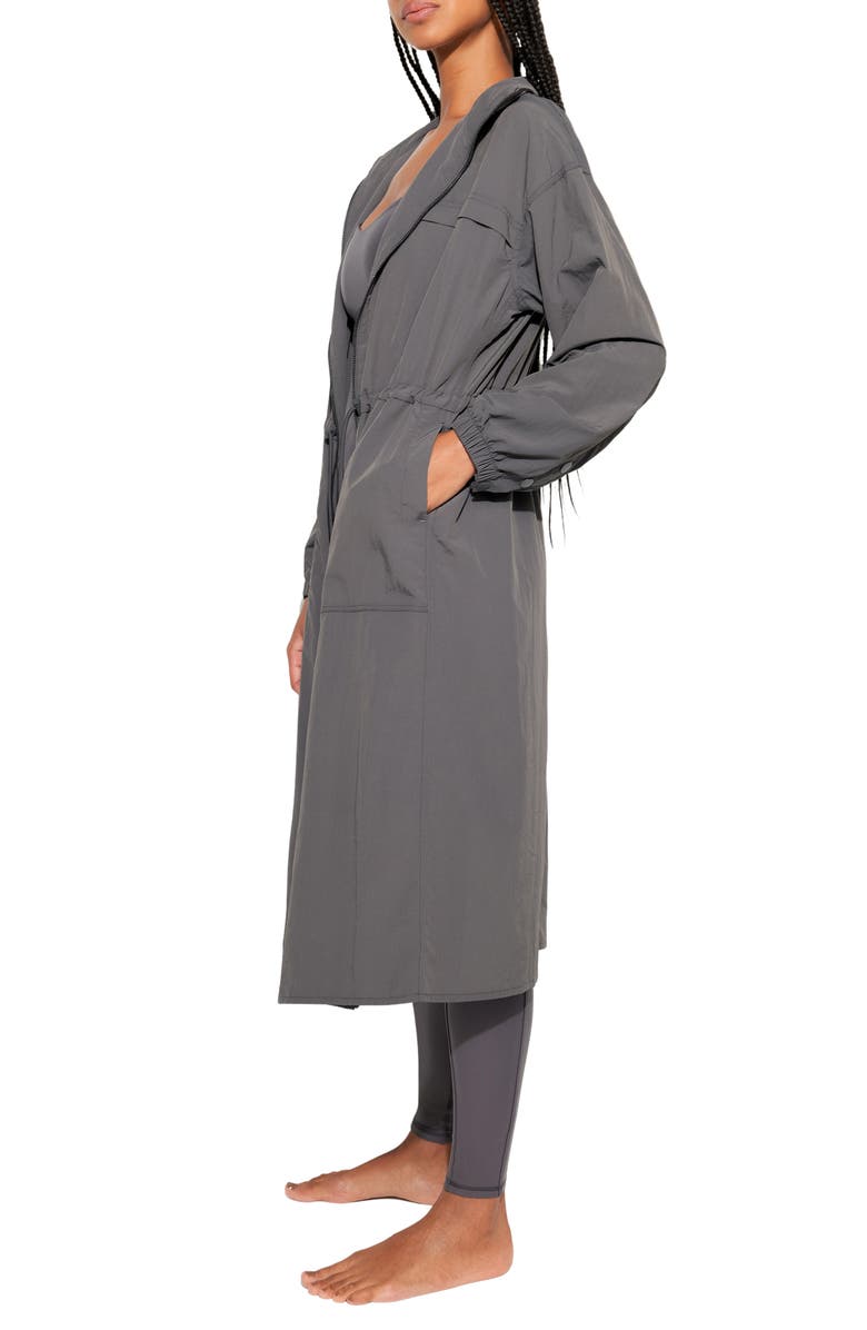 Spiritual Gangster Delancey Trench Coat with Hood, Alternate, color,