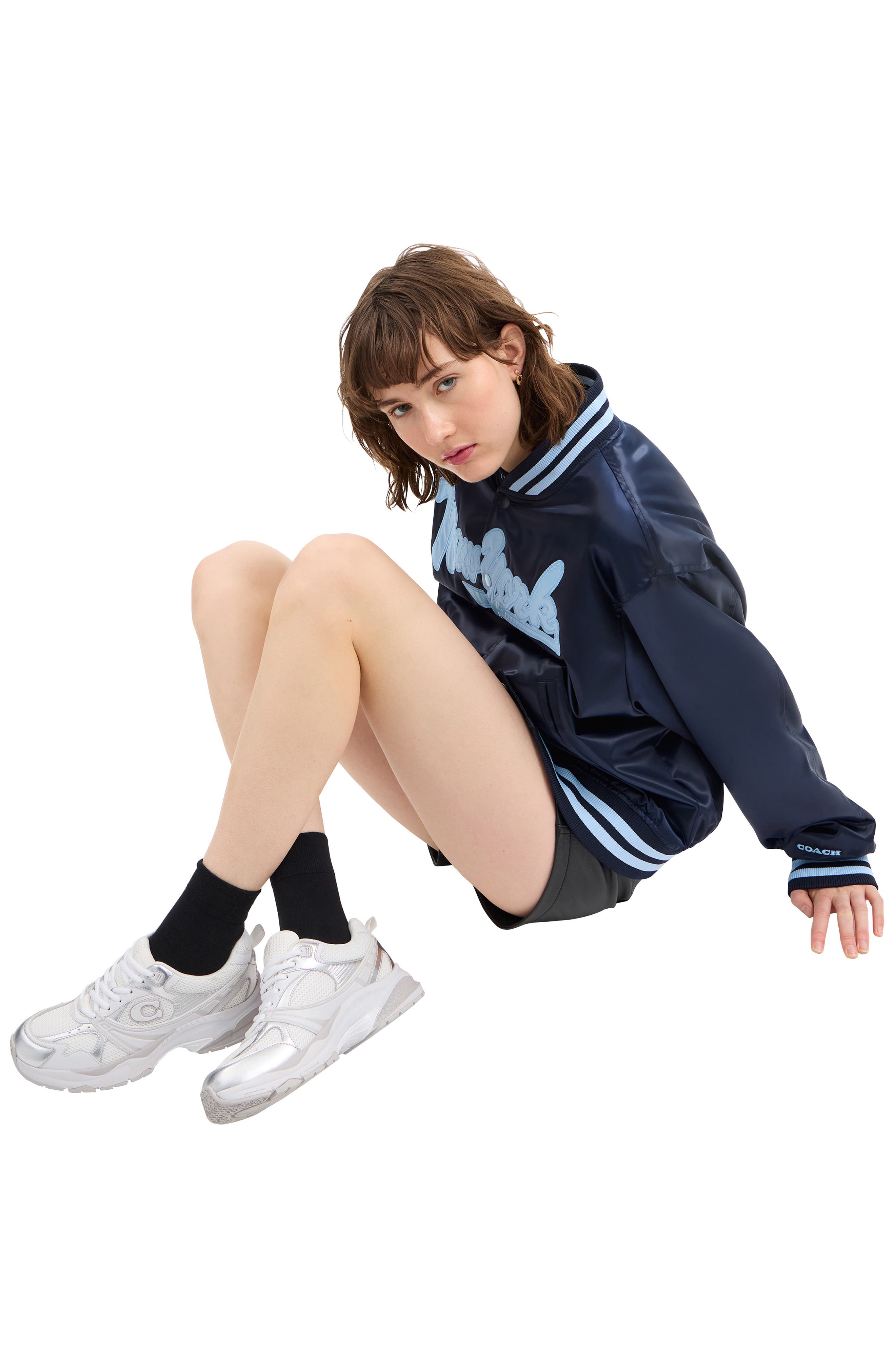 COACH Mesh Sneaker, Alternate, color, Light Grey/ Optic Whi