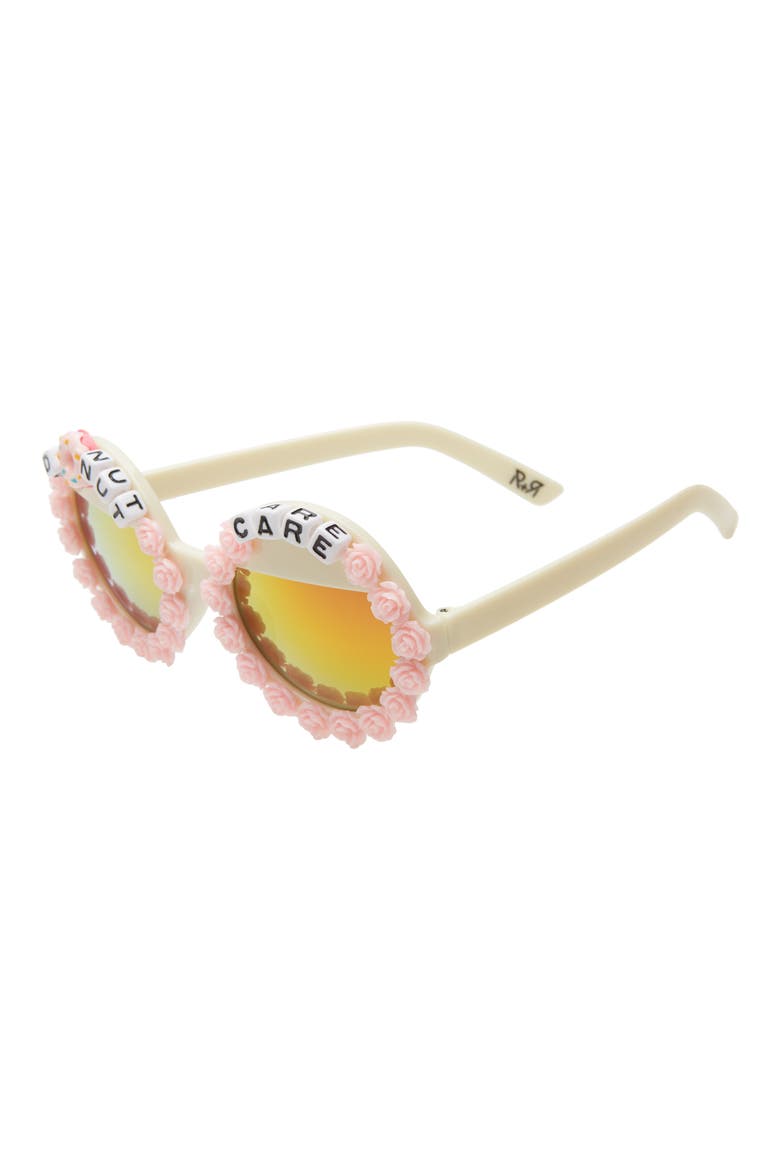 Donut Care Round Sunglasses, Alternate, color, PINK/ ORANGE MIRRORED