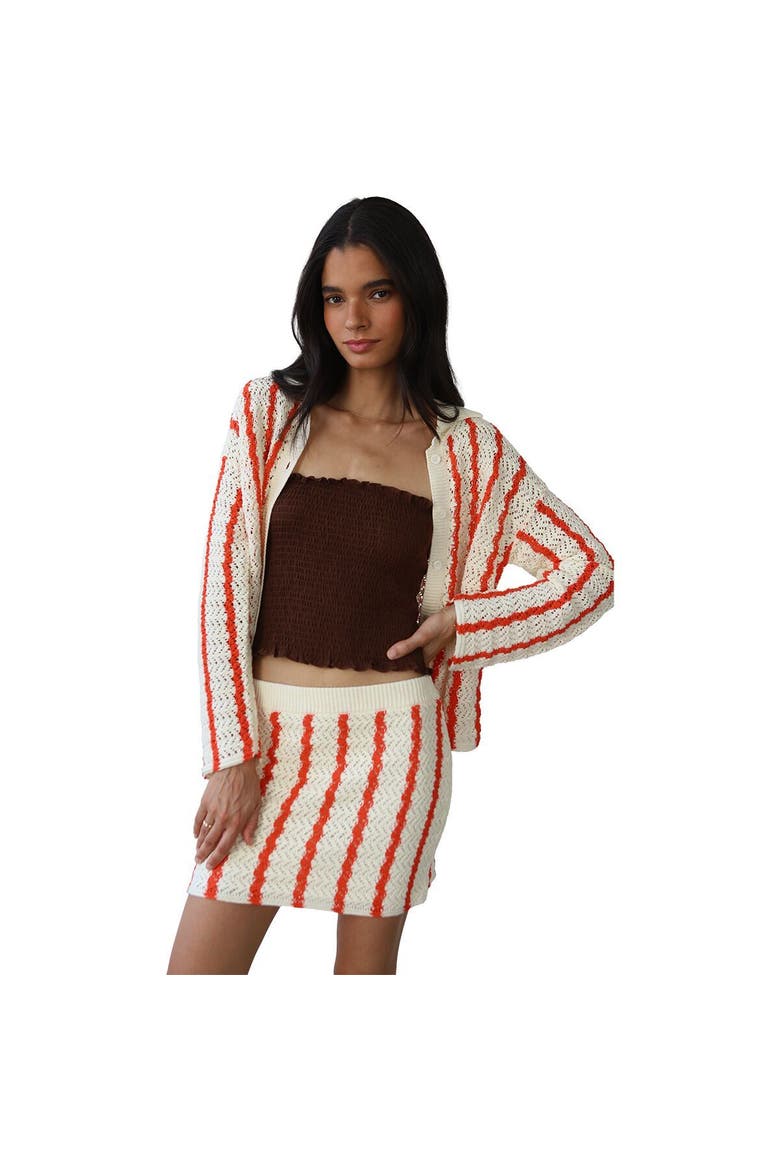 Sienna Crochet Button Down Top - Women's, Main, color, Poppy