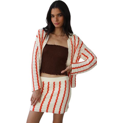 Sienna Crochet Button Down Top - Women's