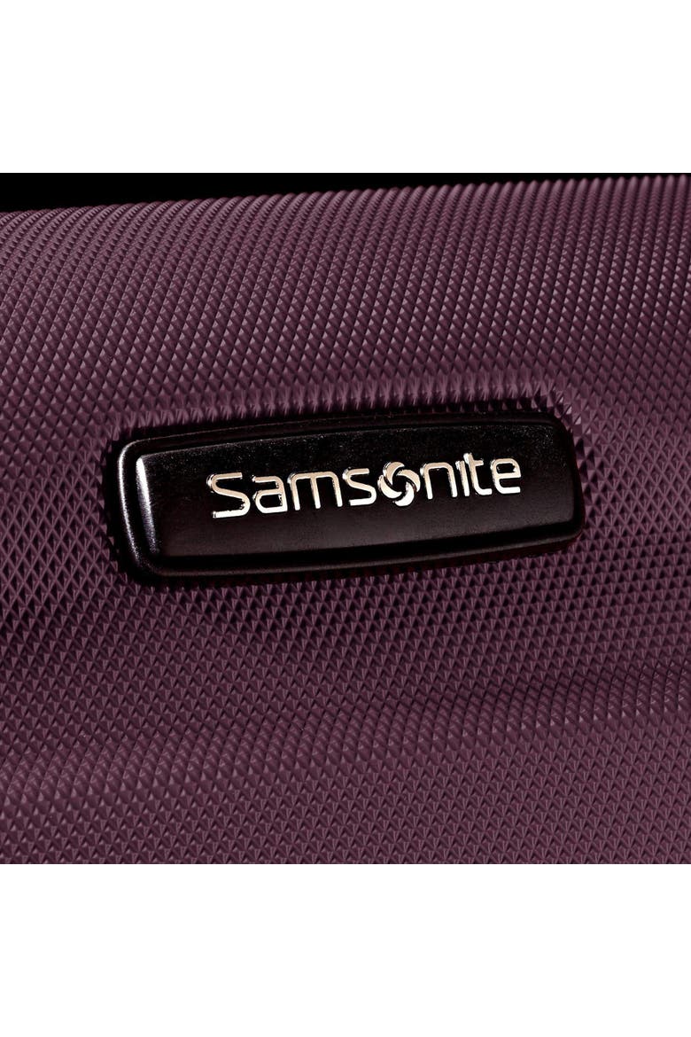 Omni PC Hardside Expandable 24" Medium Checked Spinner Luggage, Alternate, color, Purple