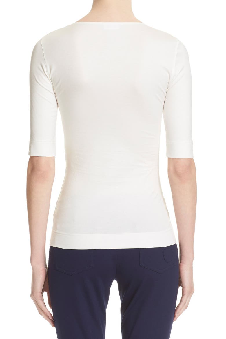 Square Neck Jersey Tee, Alternate, color, OFF WHITE