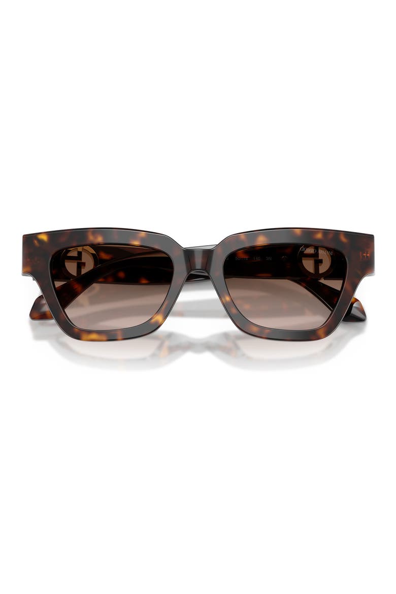 50mm Gradient Cat Eye Sunglasses, Alternate, color, HAVANA / GRADIENT BROWN