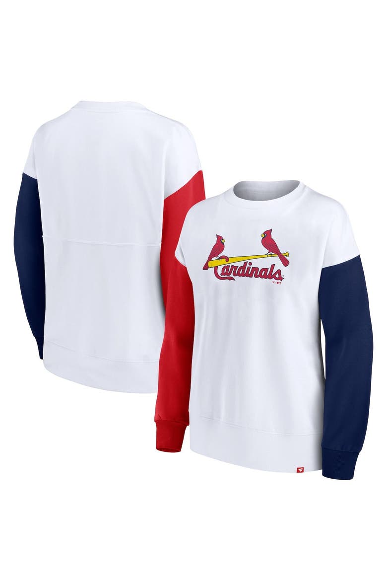 Women's Fanatics Branded White St. Louis Cardinals Series Pullover Sweatshirt, Main, color, White