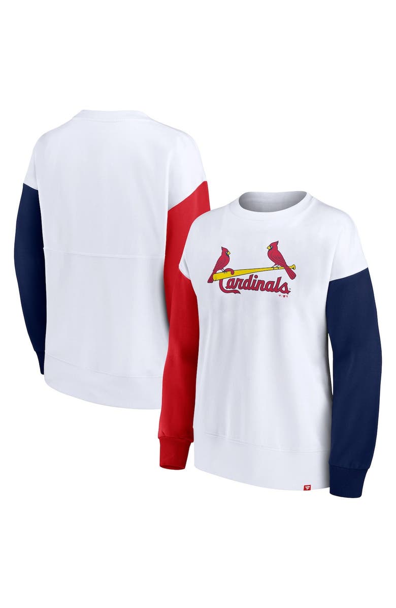 FANATICS Women's Fanatics Branded White St. Louis Cardinals Series Pullover Sweatshirt, Main, color, 