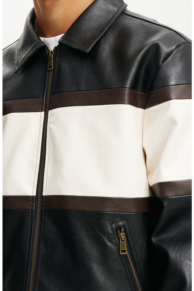 Men's Joey Faux Leather Jacket, Alternate, color, Black